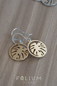 Framed Monstera Leaf Earrings