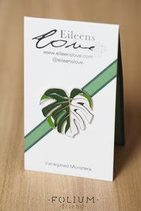 Variegated Monstera Pin/Keyring