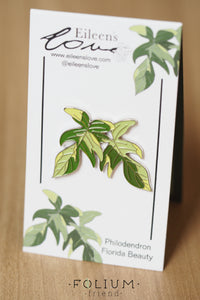 Philodendron Florida Ghost Pin/Keyring