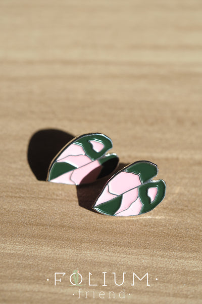 Philodendron Pink Princess Ear Studs